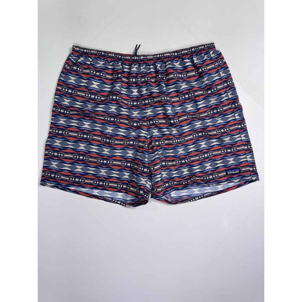 Patagonia Baggies Longs Shorts Men's 2XL Geometric 7" Inseam Mesh Lined 58035